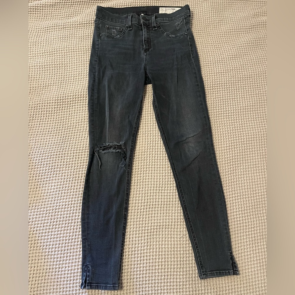 Dark gray distressed Rag & Bone jeans